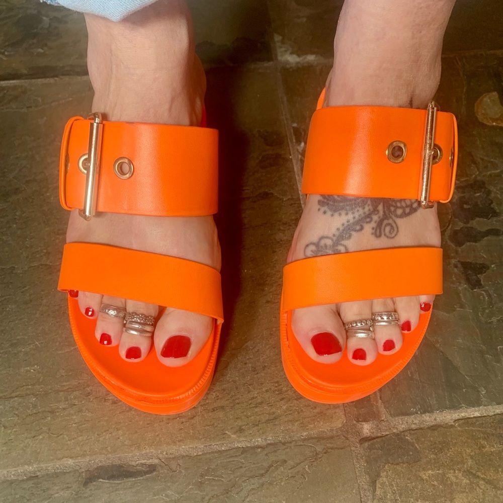 Orange sandals